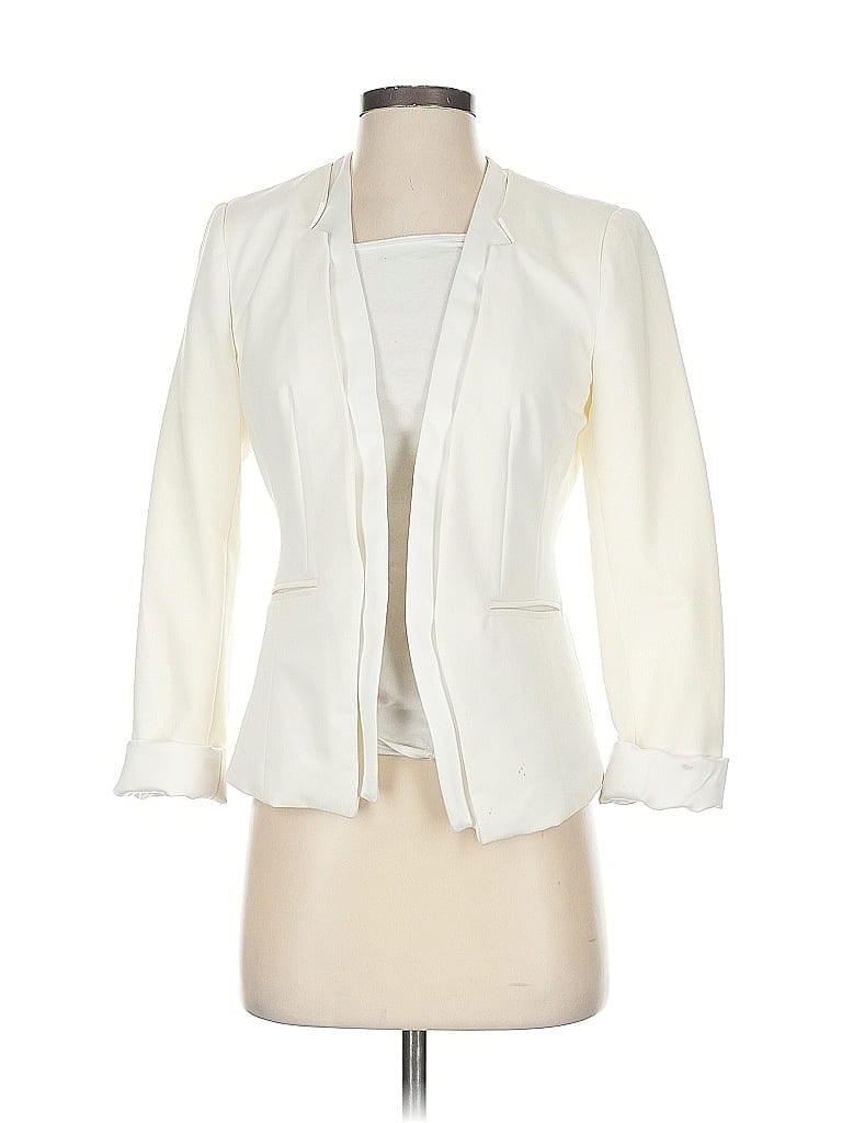 Pre-owned Forever 21 Blazer Jacket In White