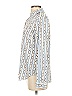 Ann Taylor 100% Polyester Stripes Silver Long Sleeve Blouse Size S - photo 5