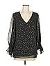 Vince Camuto 100% Polyester Black 3/4 Sleeve Blouse Size M - photo 1