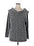 Soho JEANS NEW YORK & COMPANY 100% Acrylic Solid Tweed Stripes Gray Black Pullover Sweater Size XL - photo 1