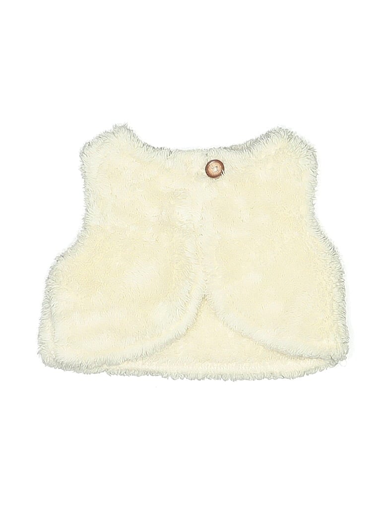 Just One You Made by Carter's 100% Polyester Ivory Faux Fur Vest 6-9 MO / 9 MO - photo 1