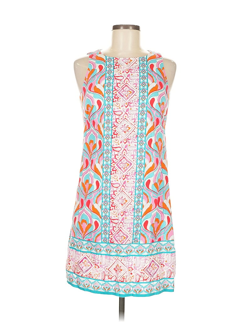 London Times Paisley White Casual Dress Size 8 - photo 1