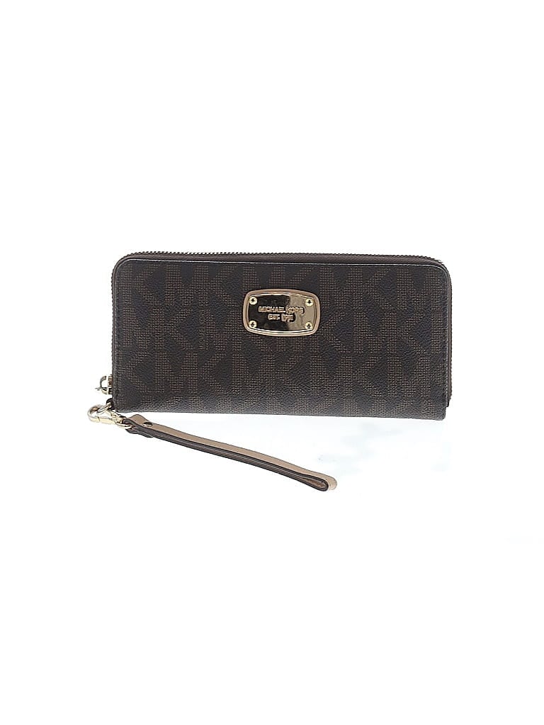 MICHAEL Michael Kors Brown Leather Wristlet One size - photo 1