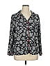 Soma Paisley Black Long Sleeve Blouse Size XL - photo 1