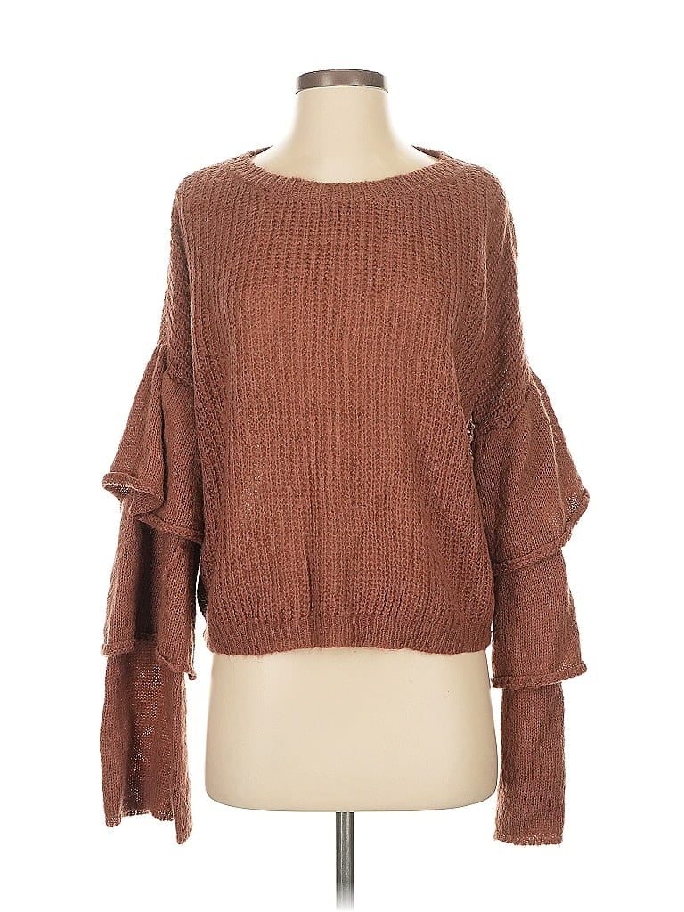 Pre-owned Few Moda Pullover Sweater In Brown