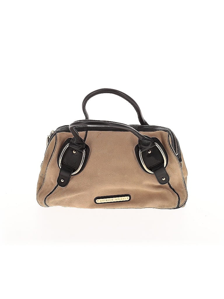 Antonio Melani 100% Leather Solid Gold Tan Leather Satchel One size - photo 1