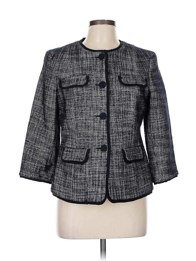 Pre-owned Talbots Blazer Jacket In Gray