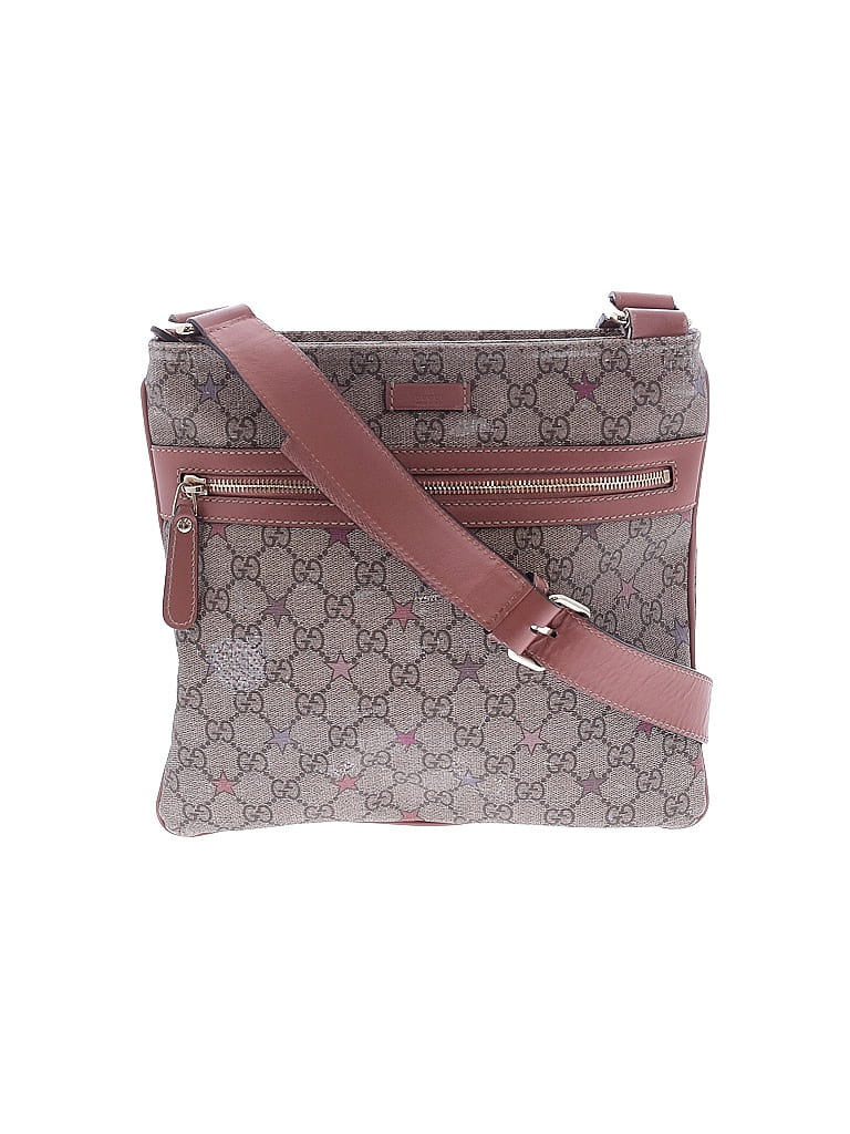 Gucci Gray Tan  GG Supreme Stars Flat Messenger Bag One size - photo 1