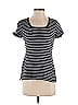 Isaac Mizrahi LIVE! 100% Cotton Stripes Black Short Sleeve T-Shirt Size XXS - photo 1