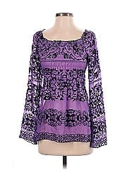 Hale Bob Long Sleeve Silk Top