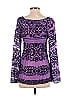 Hale Bob Purple Long Sleeve Silk Top Size XS - photo 2