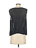 Leifnotes 100% Polyester Black Blue Sleeveless Blouse Size 4 - photo 2