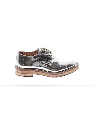 Christian Louboutin Gold Leather Oxford Loafers (view 1)