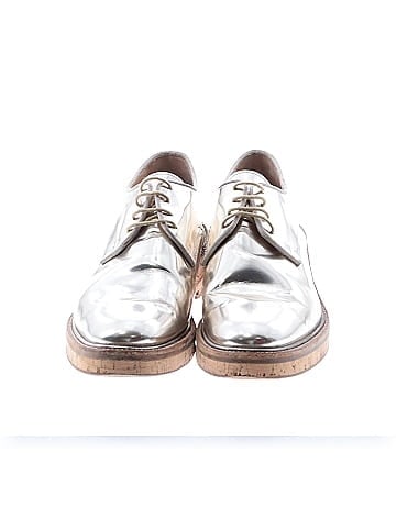 Christian Louboutin Gold Leather Oxford Loafers (view 2)