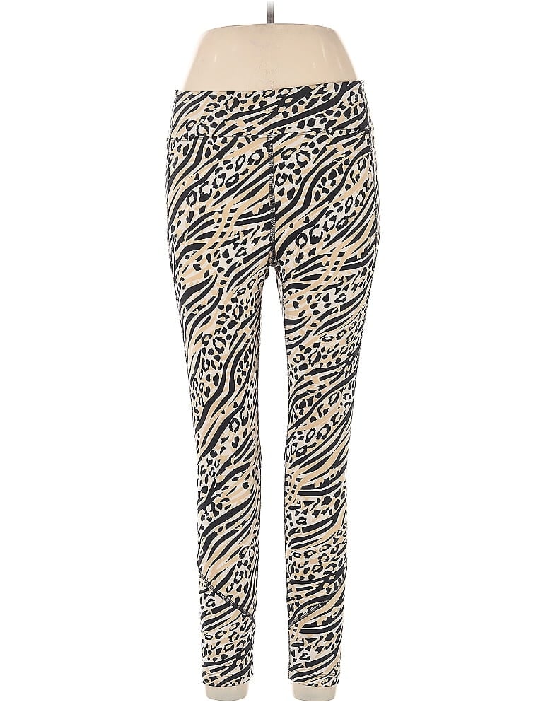 VSX Sport Animal Print Gold Active Pants Size L - photo 1