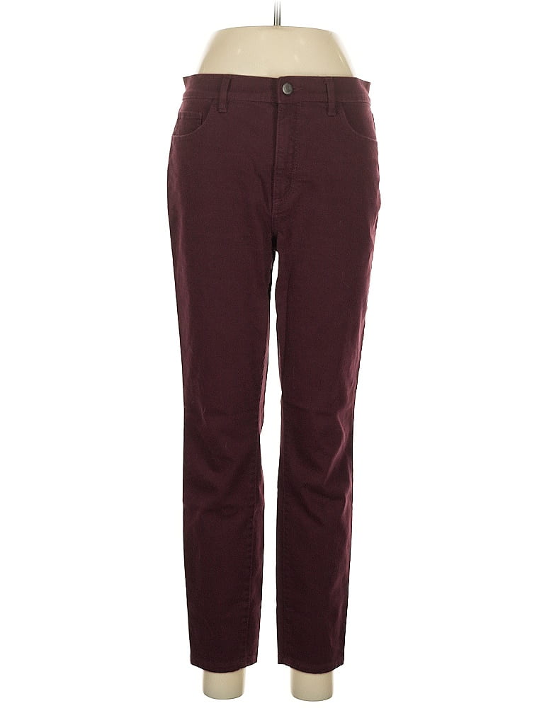 Pre-owned Ann Taylor Loft Jeans In Burgundy
