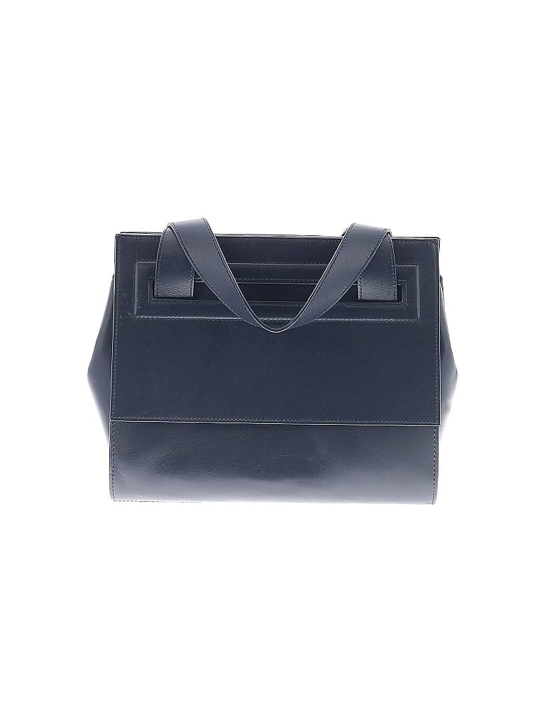 Brooks Brothers 100% Leather Solid Blue Leather Satchel One size - photo 1