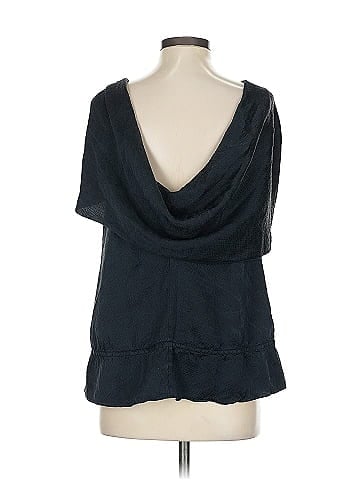 BCBGMAXAZRIA Short Sleeve Silk Top (view 2)