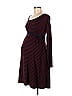 Liz Lange Maternity for Target Stripes Burgundy Casual Dress Size M - photo 1