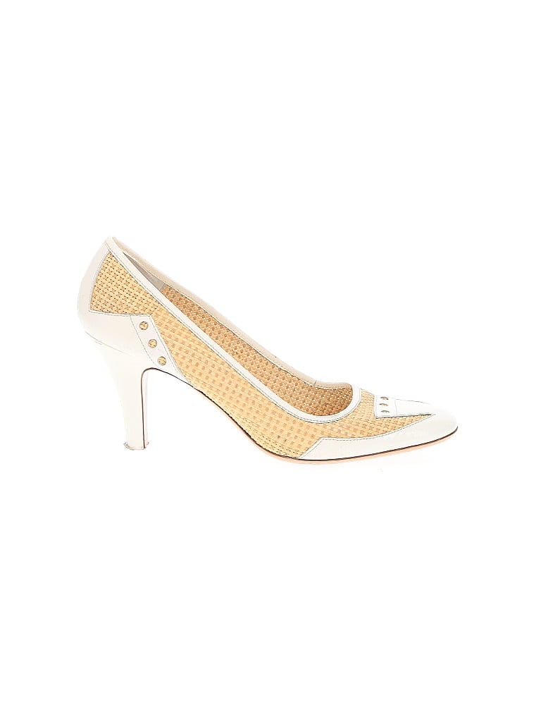 Prada Checkered-gingham Ivory Vintage Heels Size EU 40 1/2 - photo 1