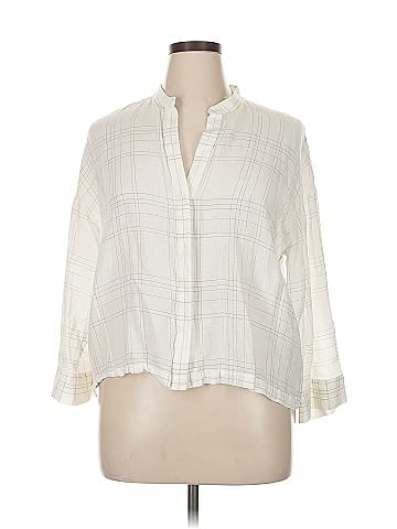 Vince. 3/4 Sleeve Button-Down Shirt (view 1)
