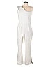 Black Halo Solid Ivory Jumpsuit Size 12 - photo 1