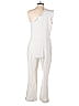 Black Halo Solid Ivory Jumpsuit Size 12 - photo 2