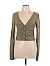 Out From Under 100% Polyester Tan Green Long Sleeve Top Size L - photo 1