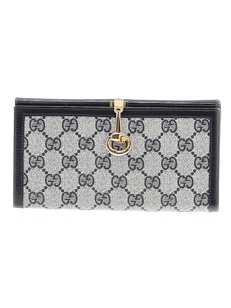 Gucci 100% Coated Canvas Gray Vintage Continental Wallet One size - photo 1
