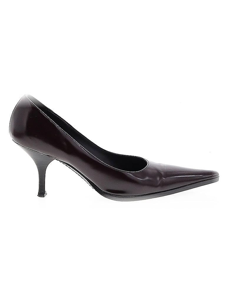 Prada Brown Burgundy Leather Pumps Size EU 36 1/2 - photo 1