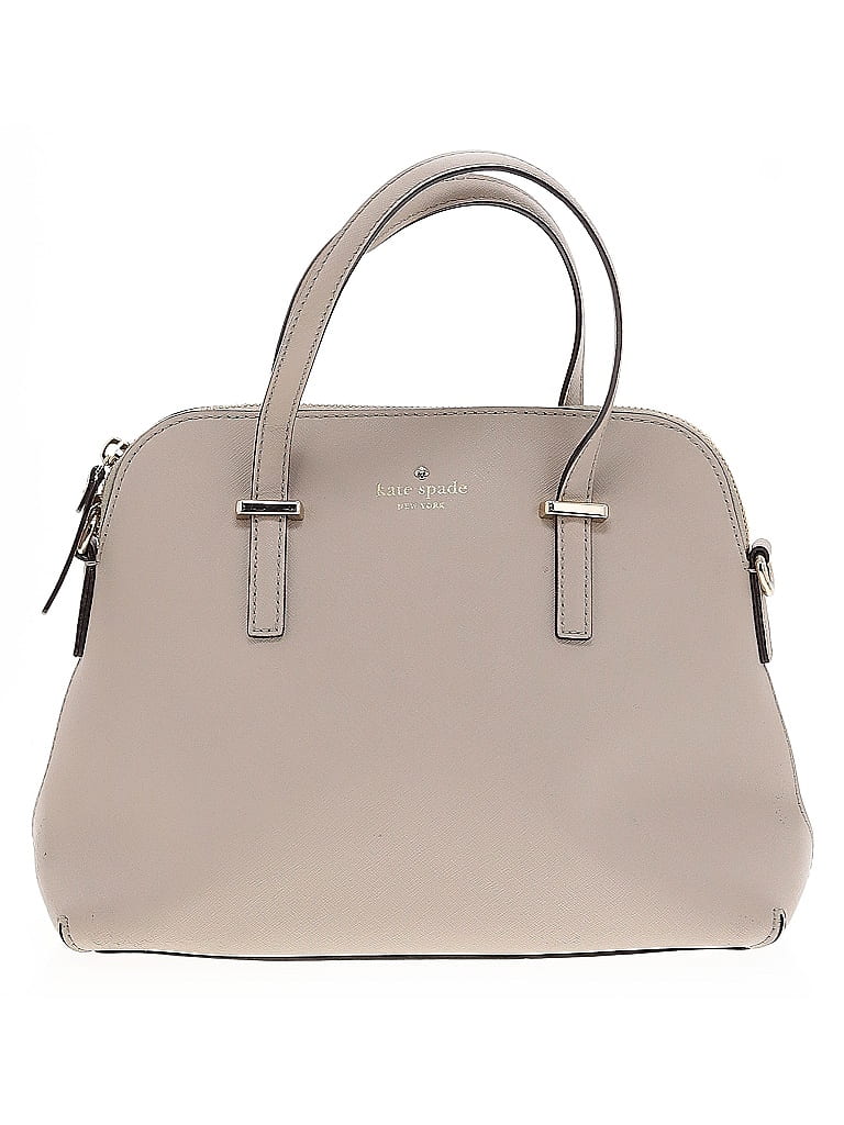 Kate Spade New York 100% Leather Gray Tan Leather Satchel One size - photo 1