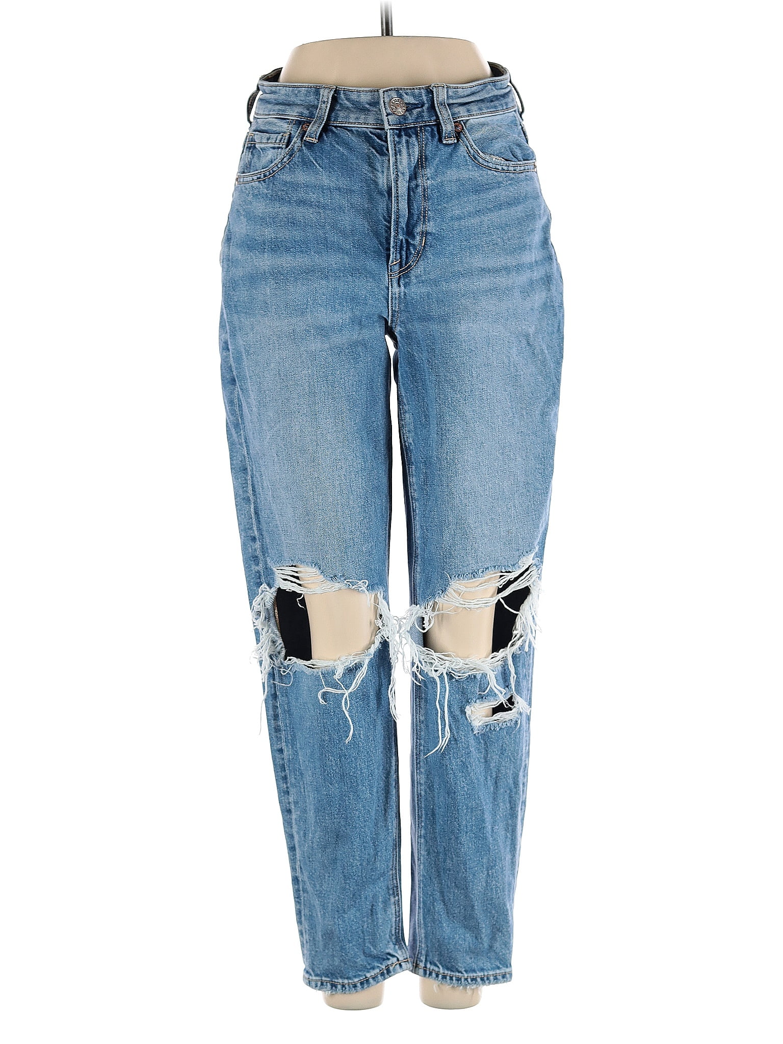 American Eagle Outfitters Color Block Blue Jeans Size 0