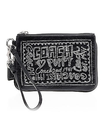Coach Heart Poppy Leather Wristlet (view 1)