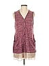 LOGO by Lori Goldstein Burgundy Sleeveless Blouse Size S - photo 1