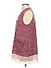 LOGO by Lori Goldstein Burgundy Sleeveless Blouse Size S - photo 5