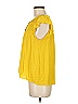Rose + Olive 100% Rayon Yellow Short Sleeve Blouse Size M - photo 5