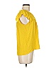Rose + Olive 100% Rayon Yellow Short Sleeve Blouse Size M - photo 4