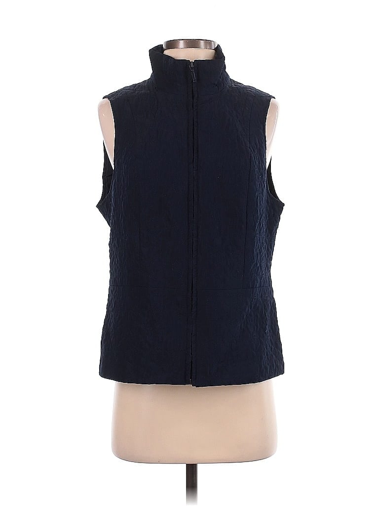 Roz & Ali 100% Polyester Blue Vest Size M - photo 1