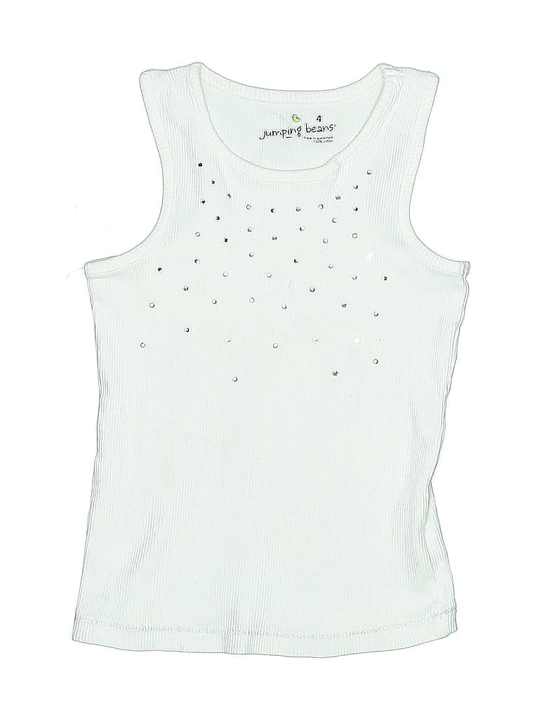 Jumping Beans 100% Cotton Silver Tank Top Size 4 - photo 1