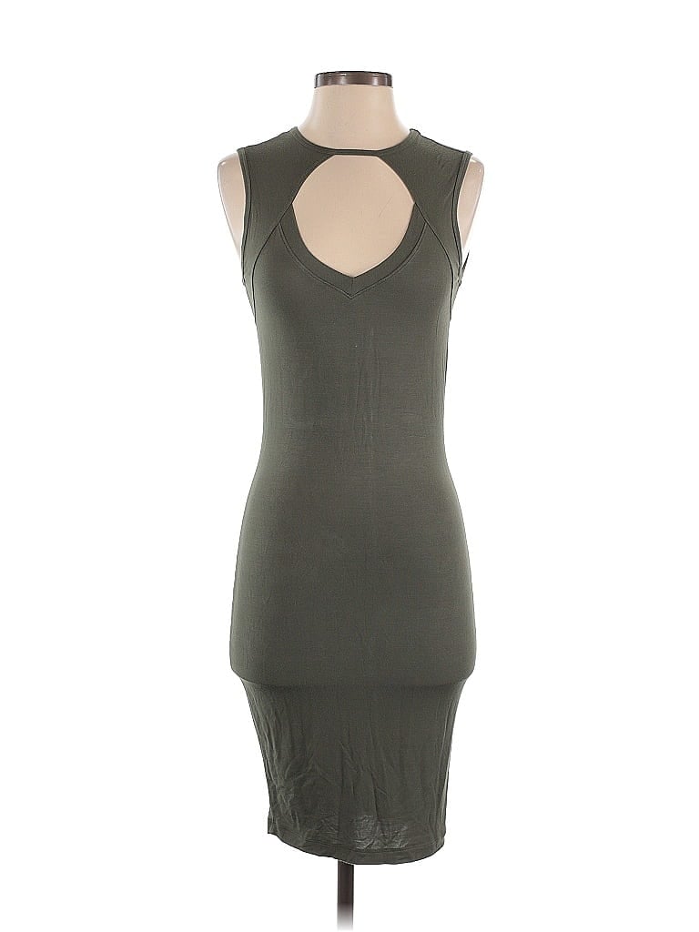 Pre-owned John Eshaya Casual Dress In Gray