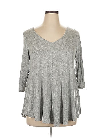Green Envelope 3/4 Sleeve Top (view 1)