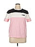 FILA Color Block Pink Short Sleeve T-Shirt Size XL - photo 1