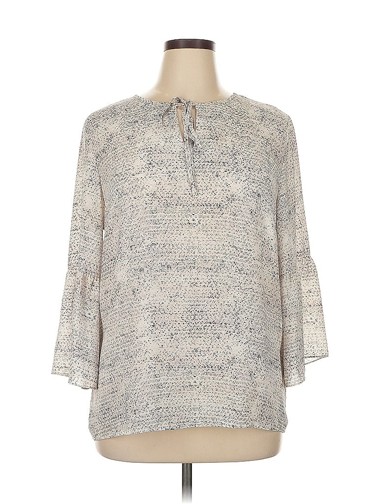 Violet & Claire 100% Polyester Gray 3/4 Sleeve Blouse Size XL - photo 1
