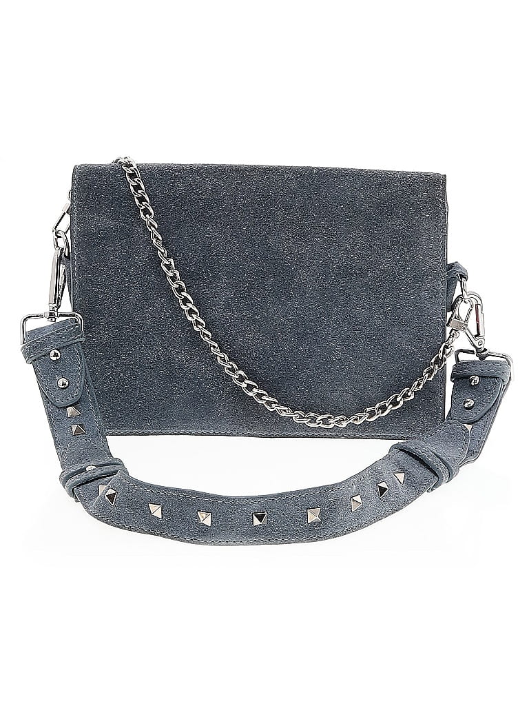 Bolongaro Trevor 100% Leather Gray Blue Leather Shoulder Bag One size - photo 1