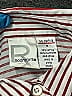 Roaman's Stripes Red 3/4 Sleeve Button-Down Shirt Size 14 - photo 3