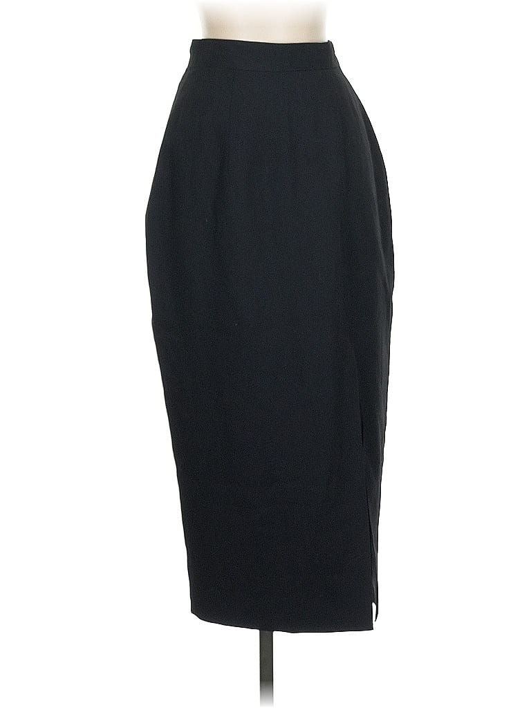 Alberto Makali 100% Wool Solid Black Wool Skirt Size 4 - photo 1