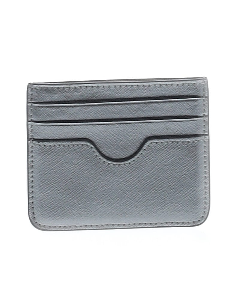 Neiman Marcus 100% Leather Gray Silver Leather Card Holder One size - photo 1