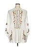 Johnny Was 100% Rayon Ivory White 3/4 Sleeve Blouse Size XL - photo 1