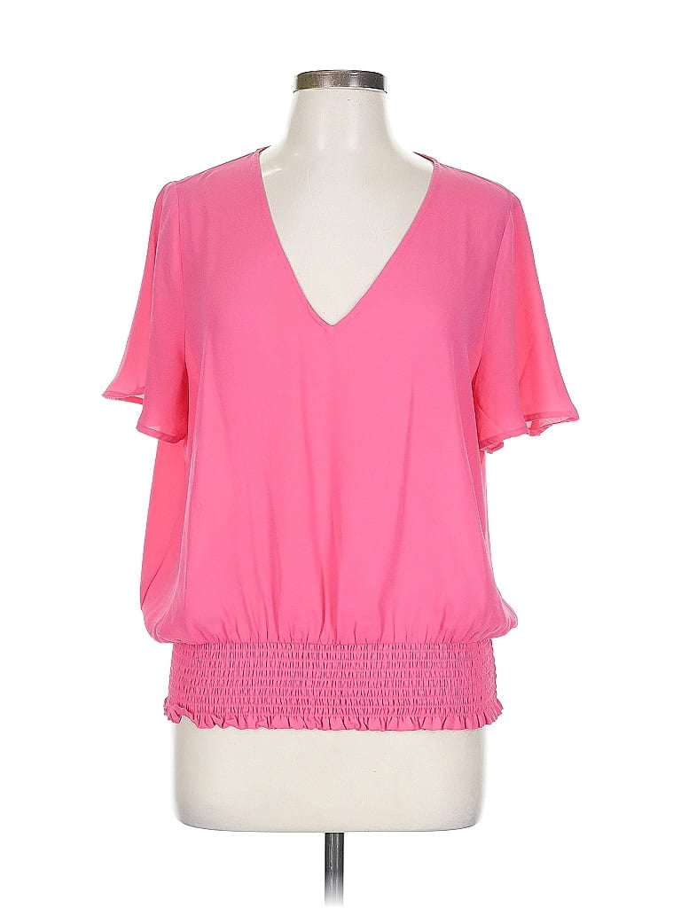 Pre-owned Michael Michael Kors Short Sleeve Blouse In Pink