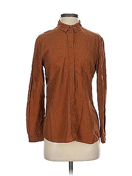 Sézane Long Sleeve Silk Top